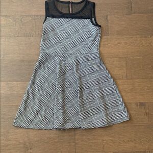 The Children's Place Black and White Plaid Formal Dress